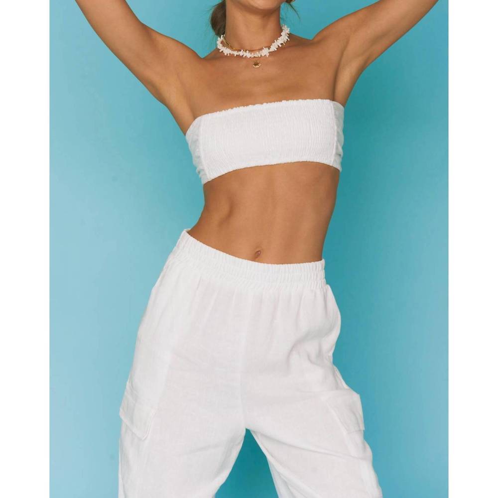NEW SHOW ME YOUR MUMU kenny tie top in white - Picture 2 of 4